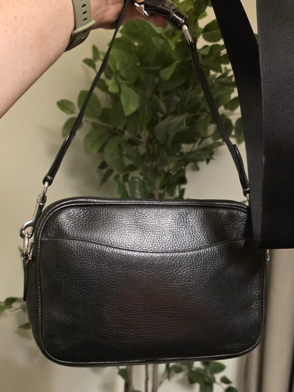Coach Elias Black Leather Crossbody CJ509
